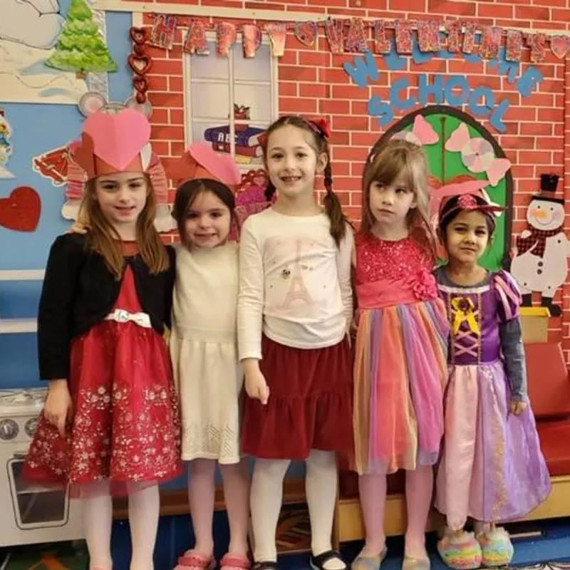 Girls performing in school play at Fantasy Island