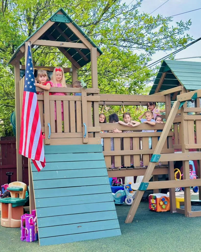 Outdoor playground at Fantasy Island Schools for Kids, Chicago