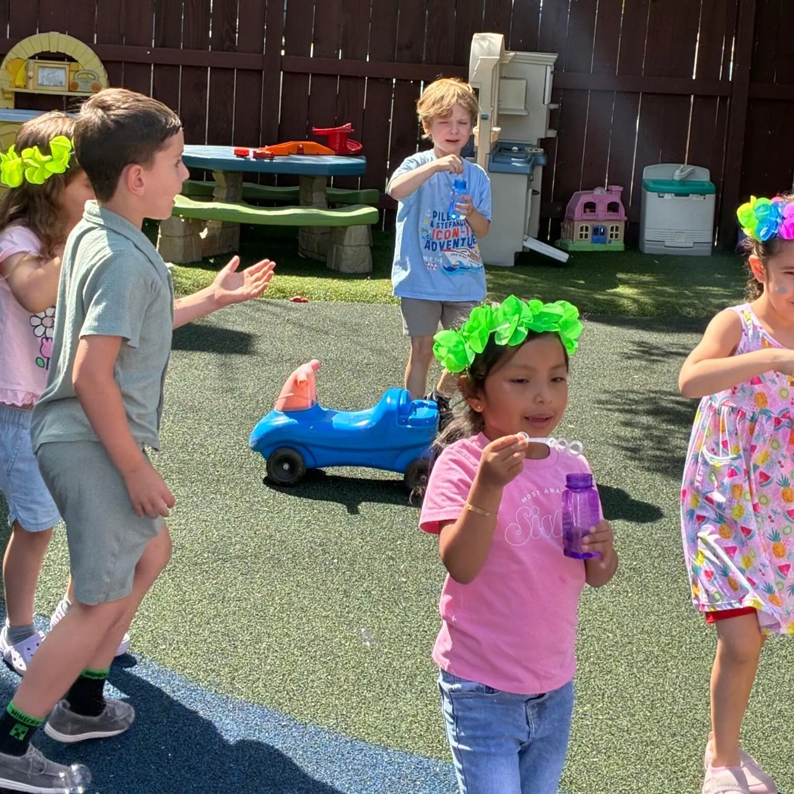 Children playing together at Fantasy Island preschool Sauganash